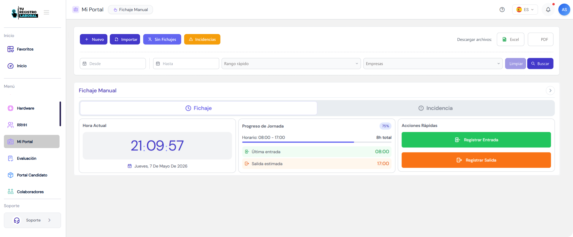 Portal del Empleado - Tu Registro Laboral